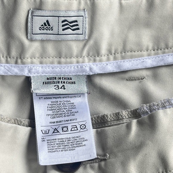 Adidas Shorts Mens Size 34 Beige Outdoor Cargo Lightweight - Picture 4 of 9